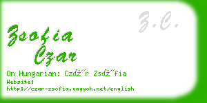 zsofia czar business card